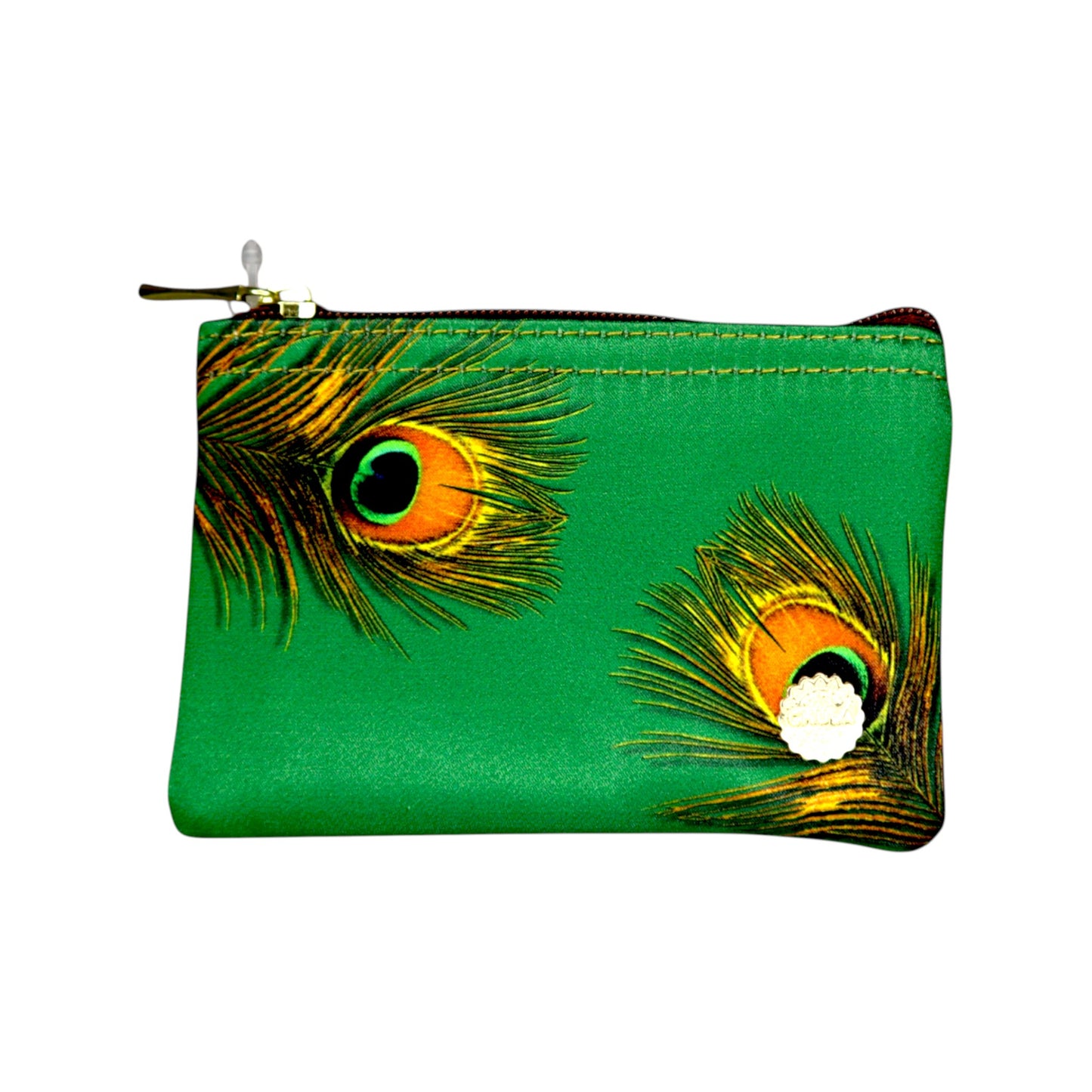 Tarjetero y Monedero - Pavo Real Green