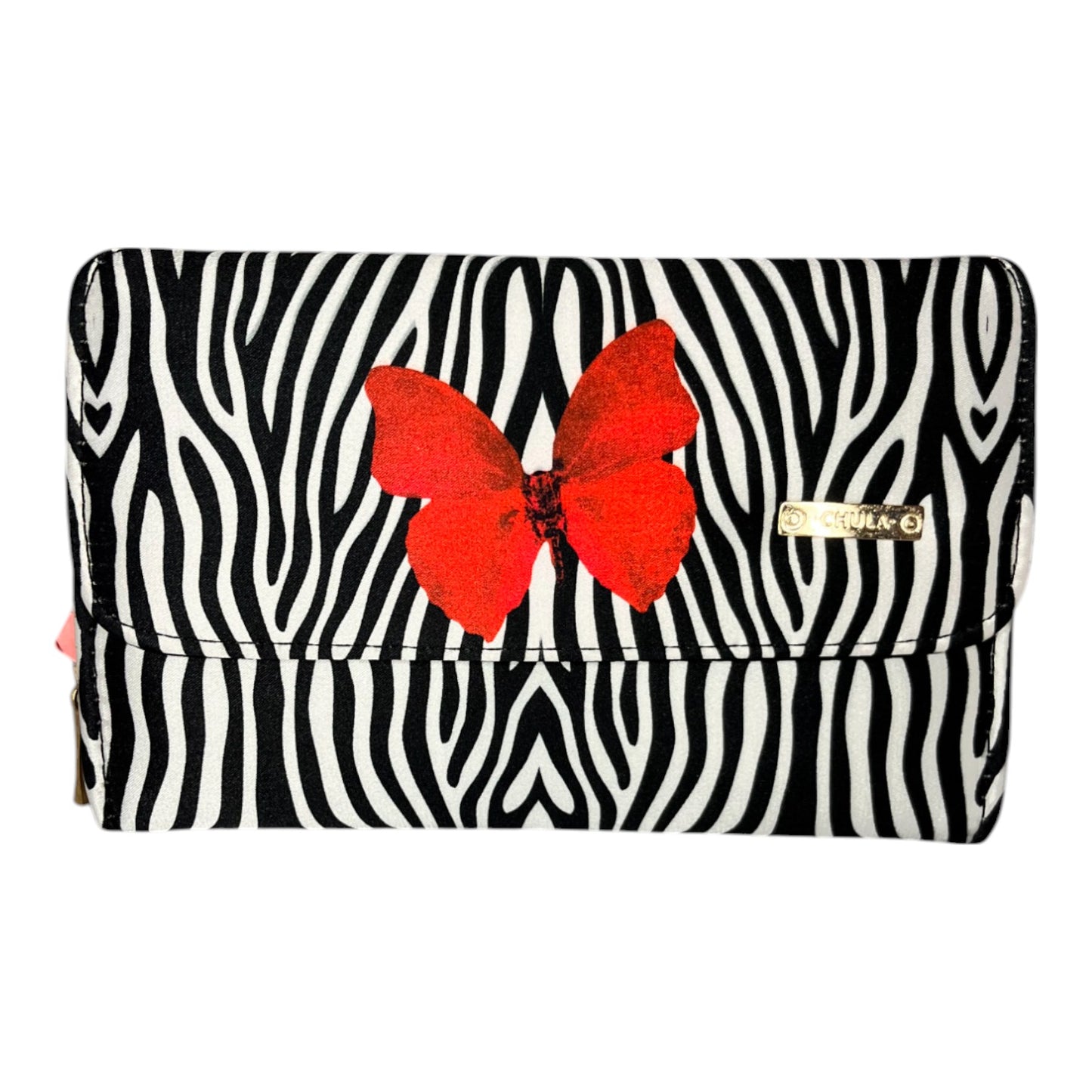 Billetera Marie - Cebra Red Butterfly