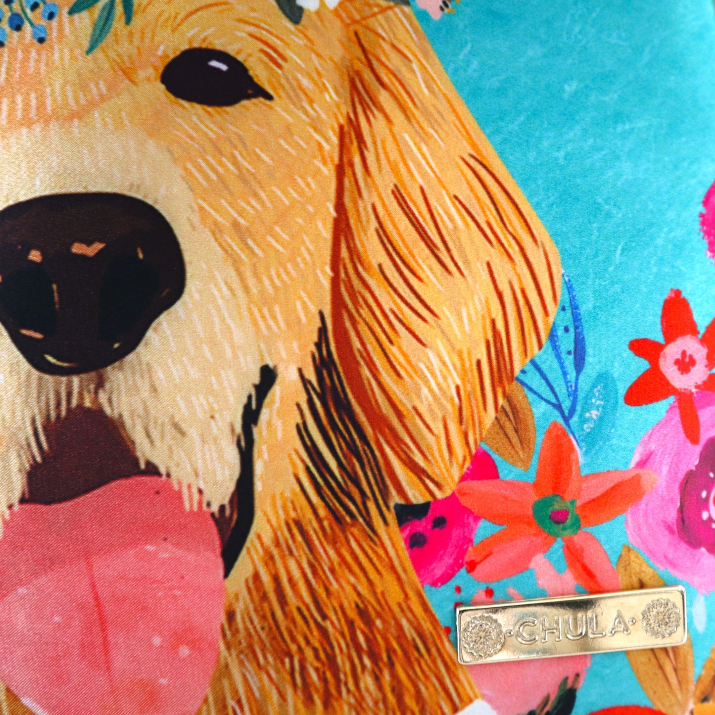 Backpack - Blue Puppy and Flowers