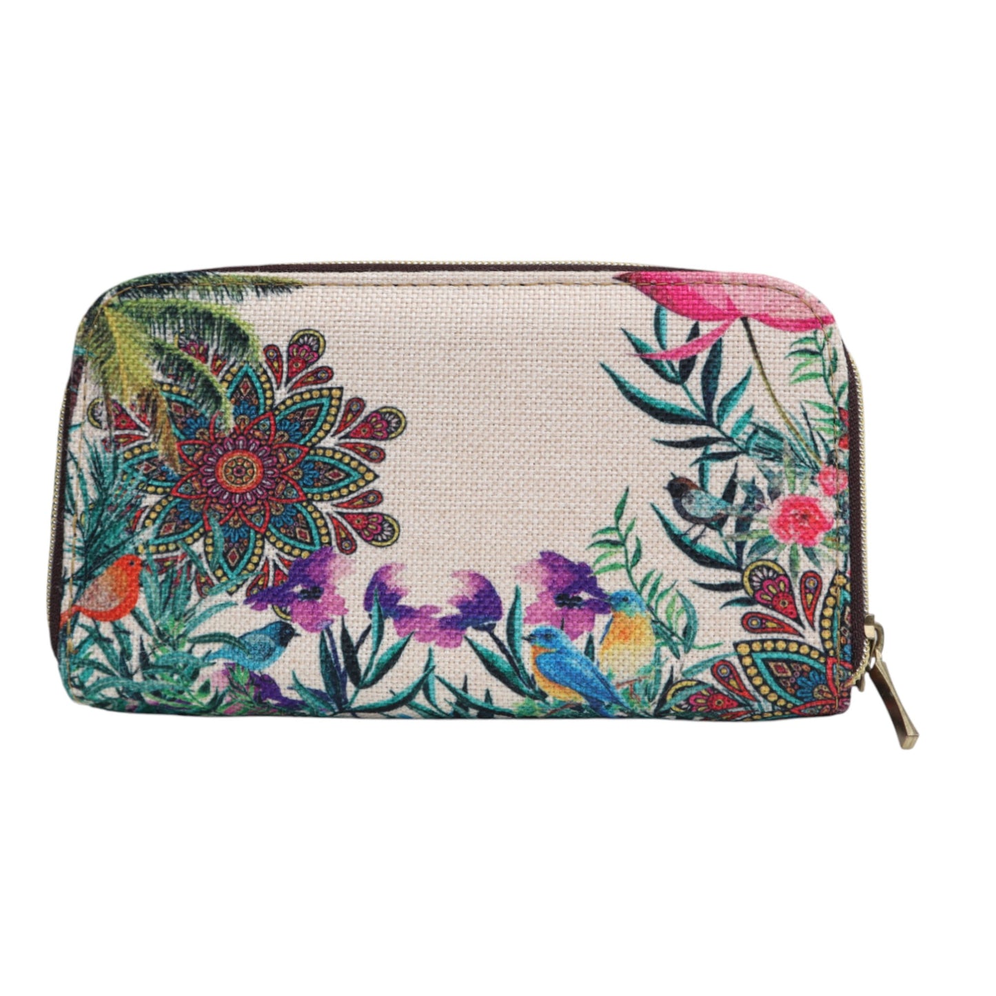 Billetera Doble Zipper - Flor Verano