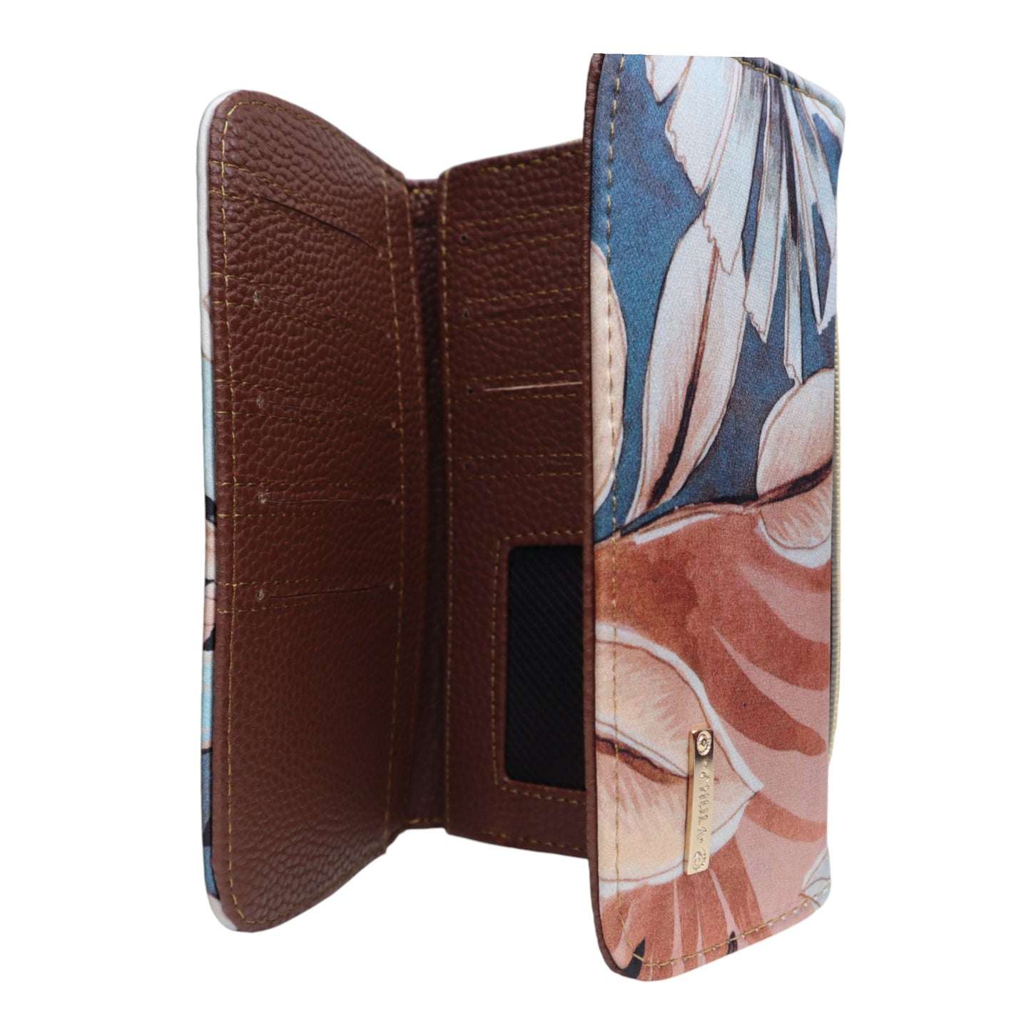 Marie Wallet - Cream Leaves