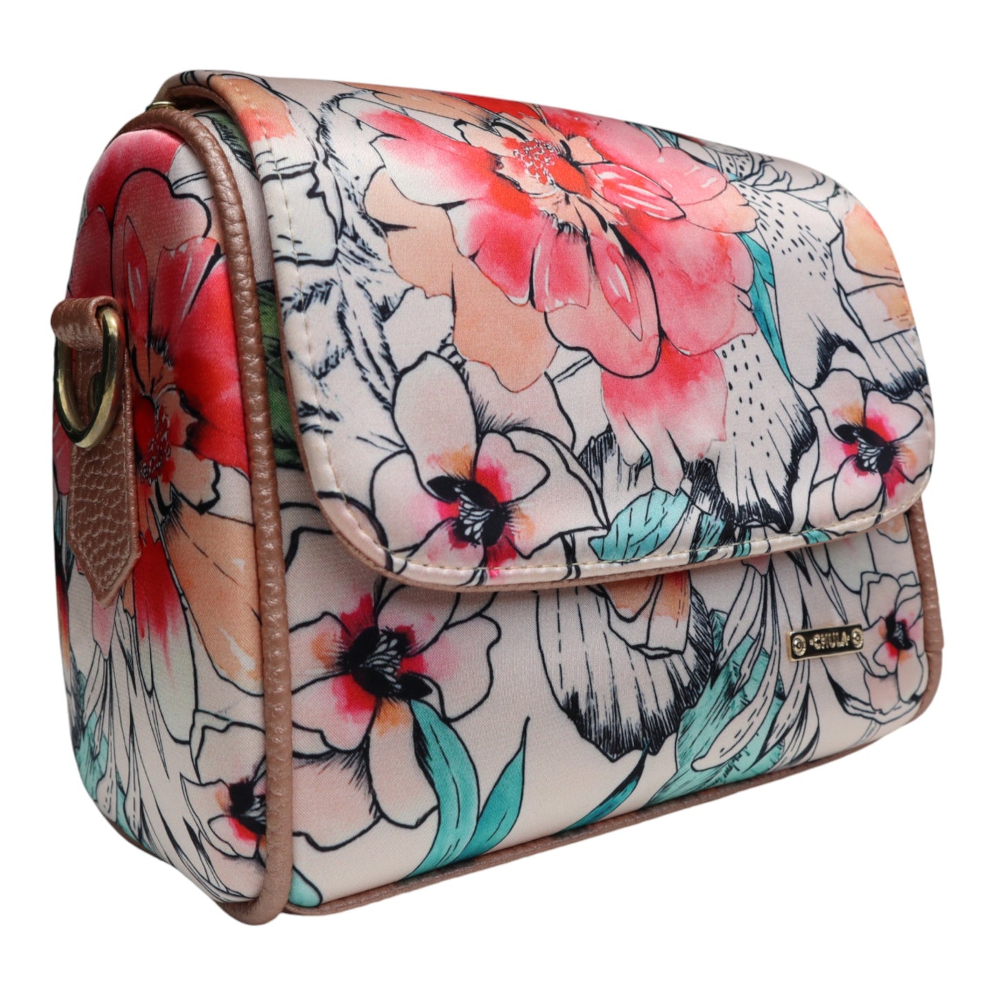 Mini Baul - Flores Crema