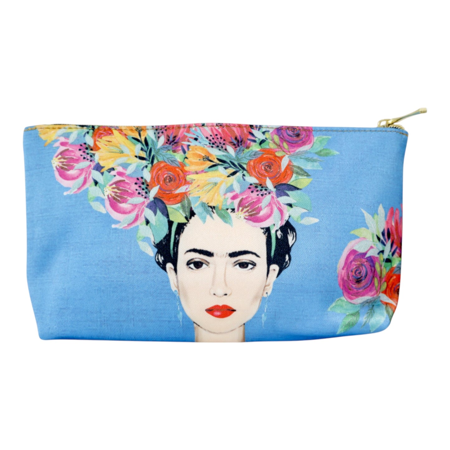 Makeup Bag - Frida Flores Azules