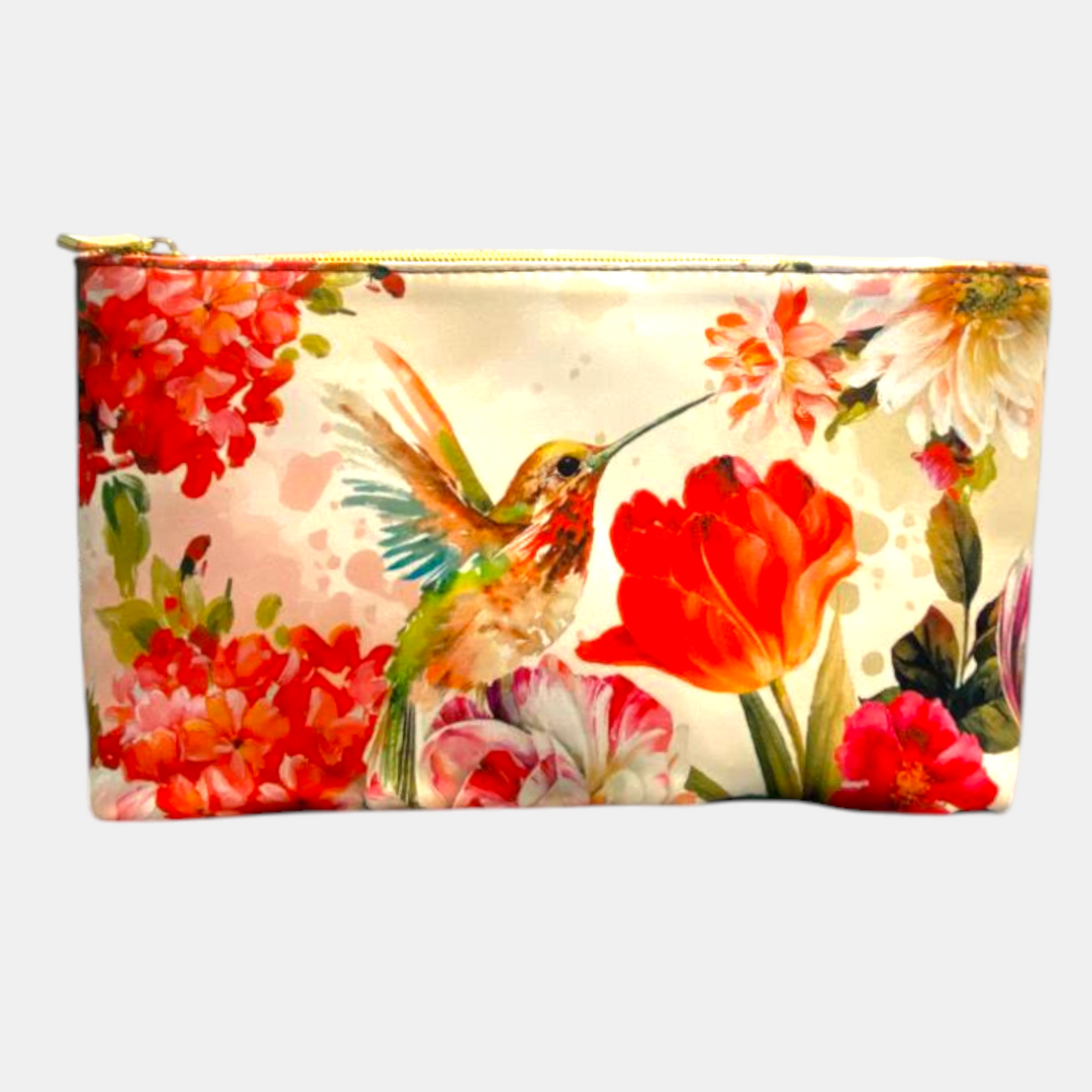 Makeup Bag - Colibrí Flor Roja