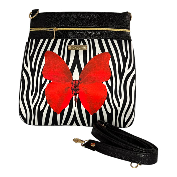 Bandolera Lia - Cebra Red Butterfly