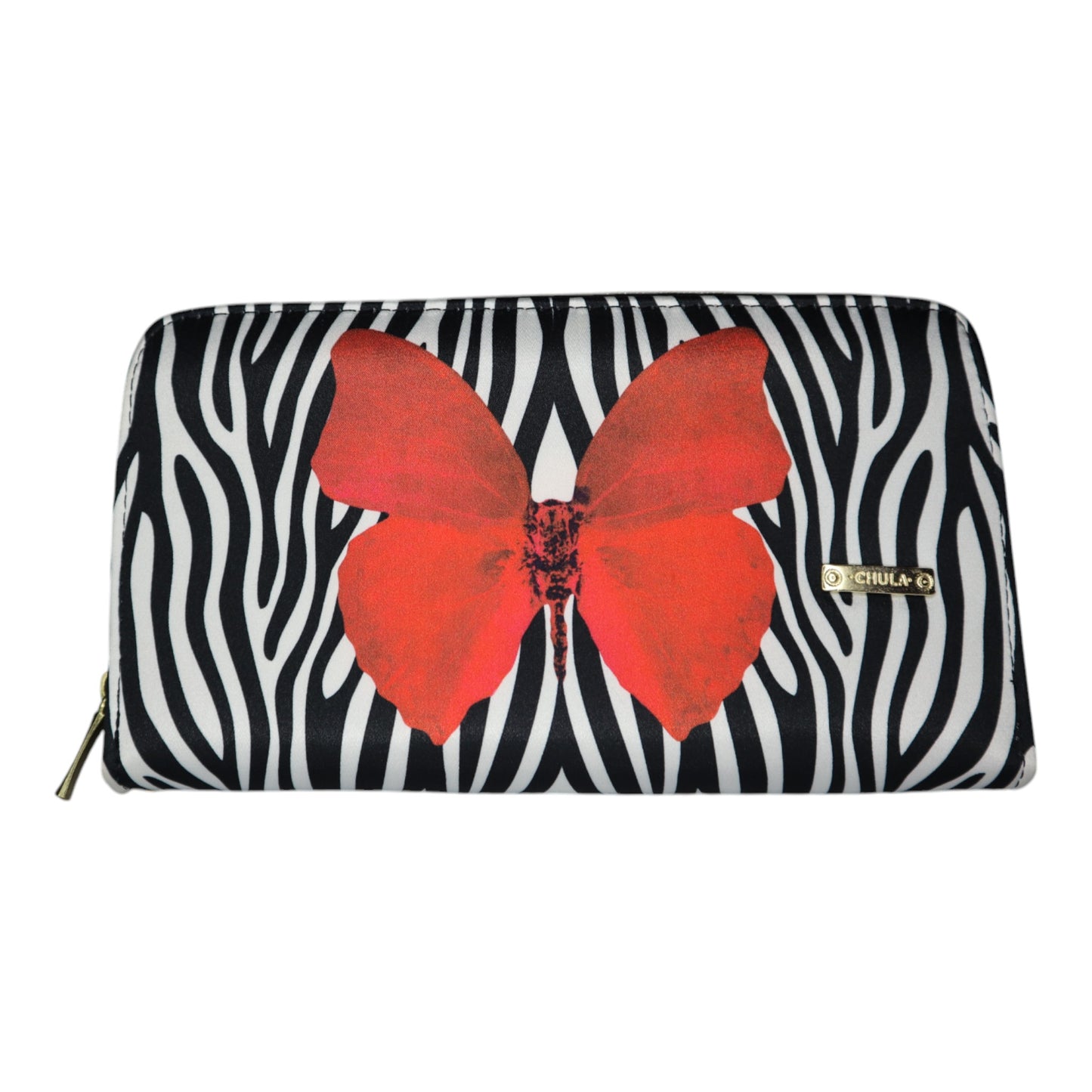 Cartera Maxi - Cebra Red Butterfly