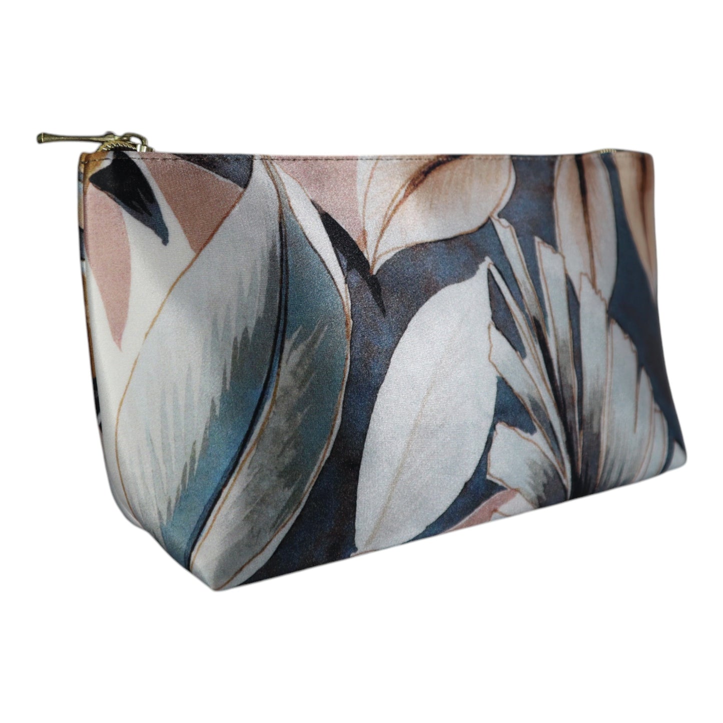 Makeup Bag - Cream Leaves