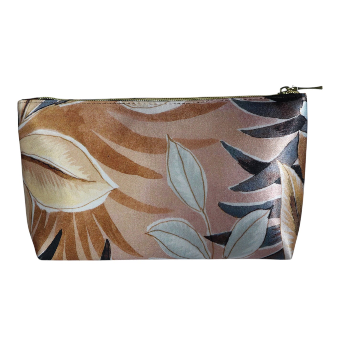 Makeup Bag - Cream Leaves