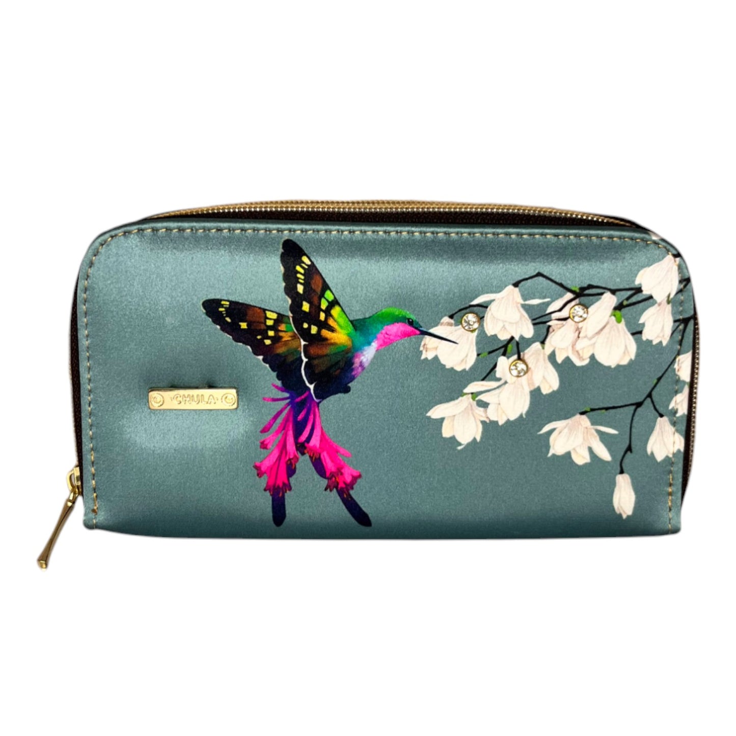 Billetera Doble Zipper - Hummingbird
