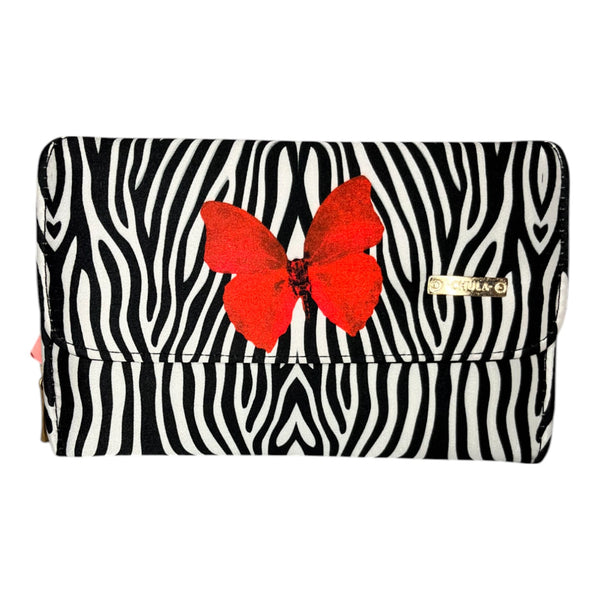 Billetera Marie - Cebra Red Butterfly
