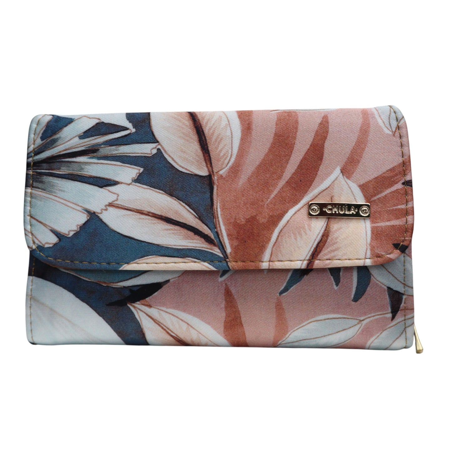 Marie Wallet - Cream Leaves