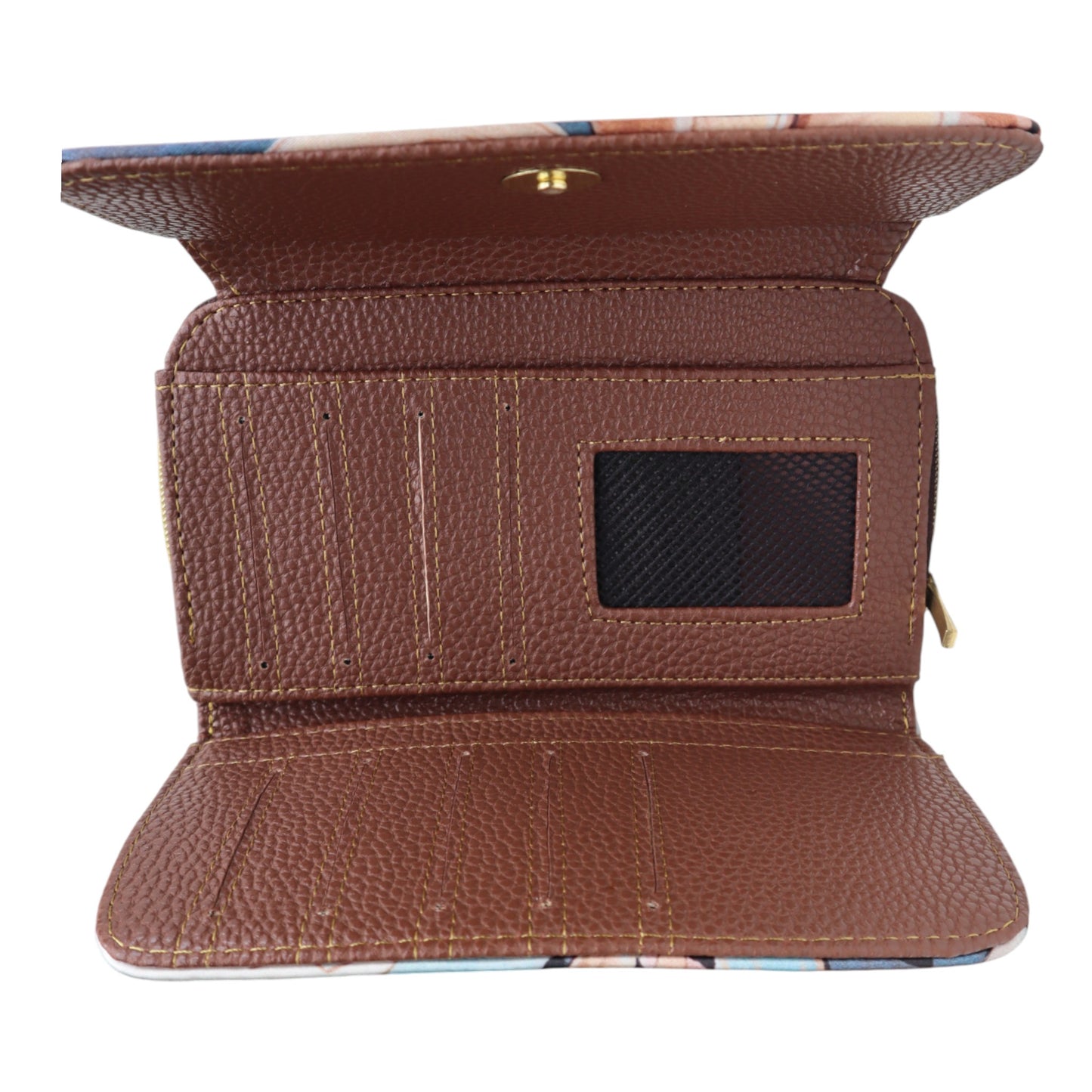 Marie Wallet - Cream Leaves