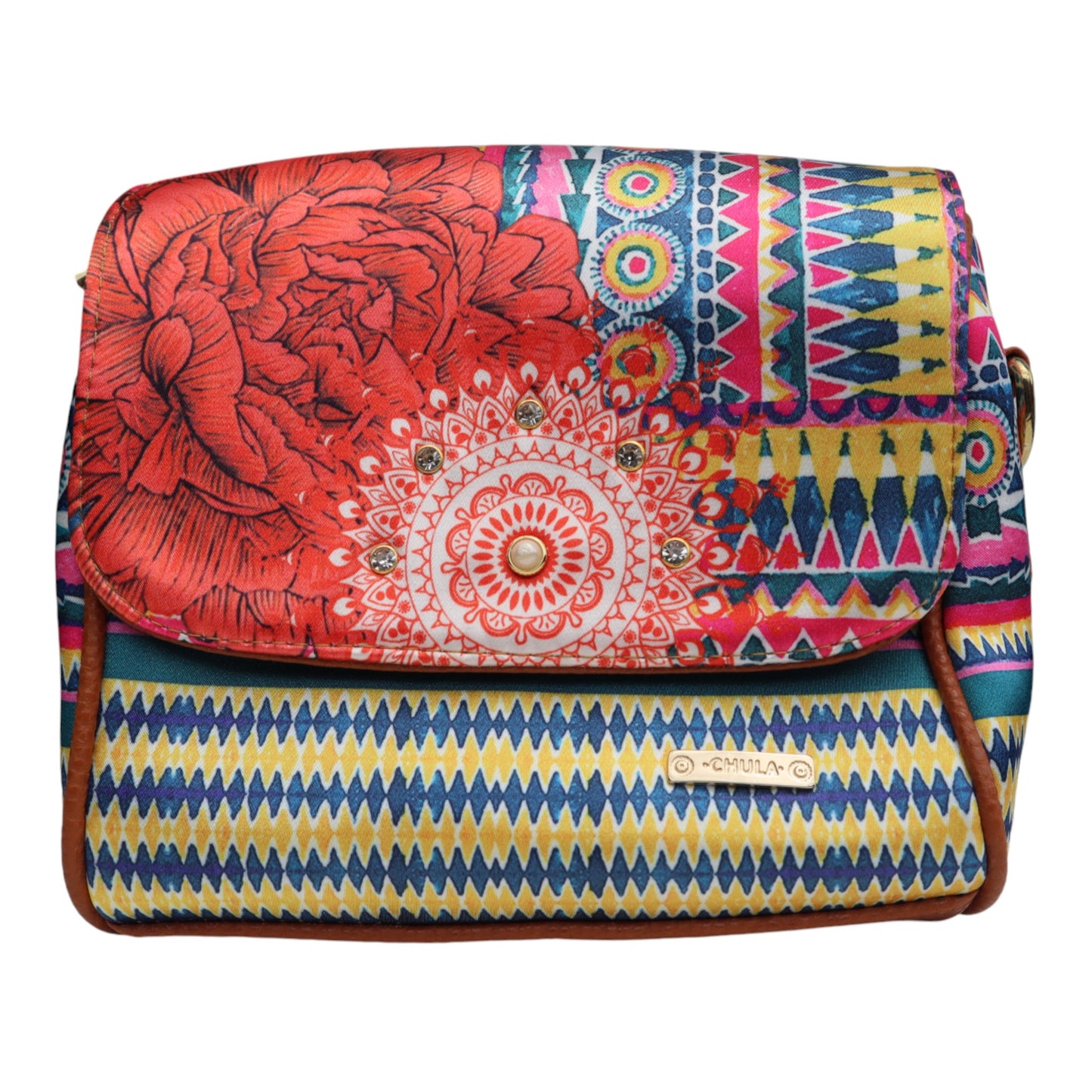 Mini Baul - Mandala Flor Roja