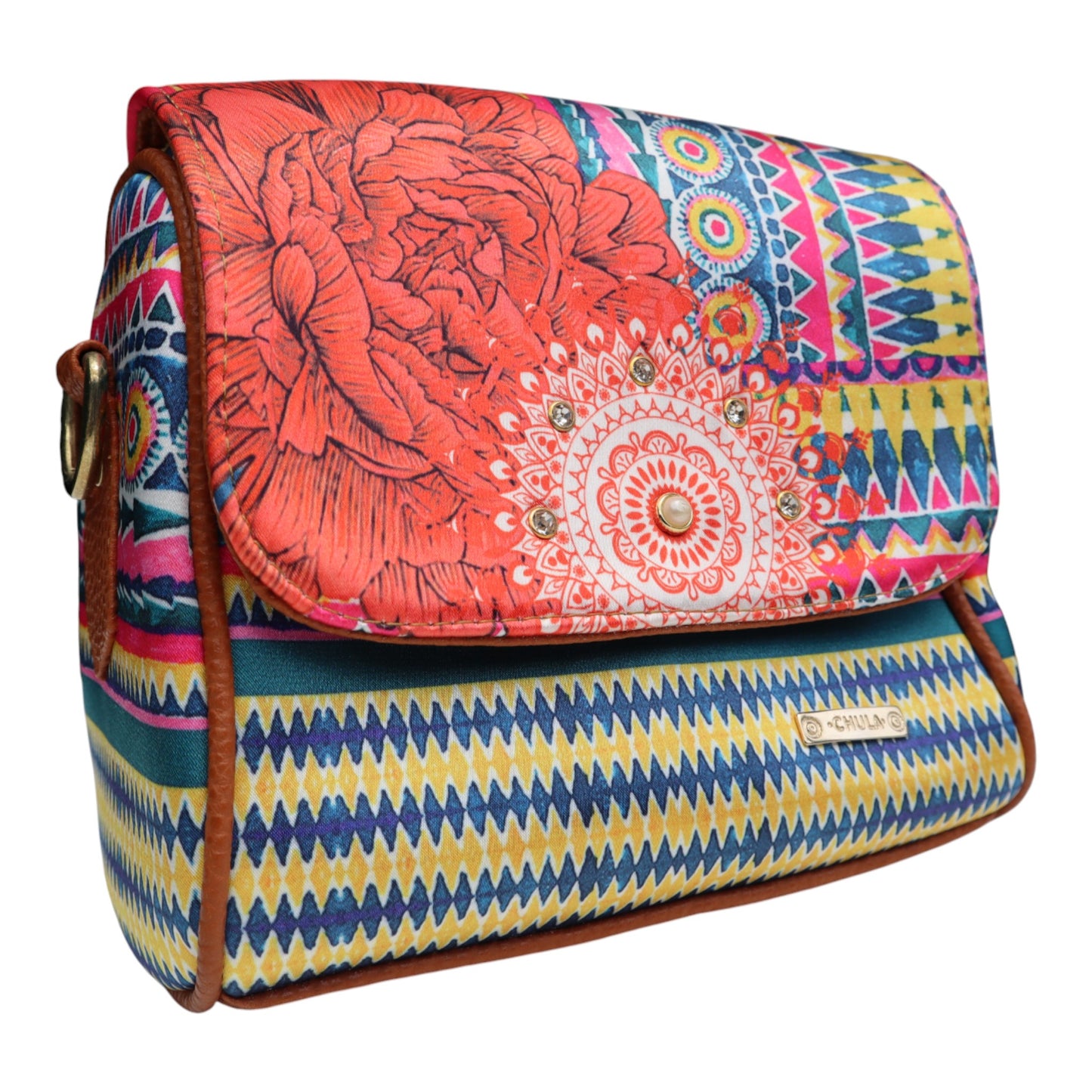 Mini Baul - Mandala Flor Roja