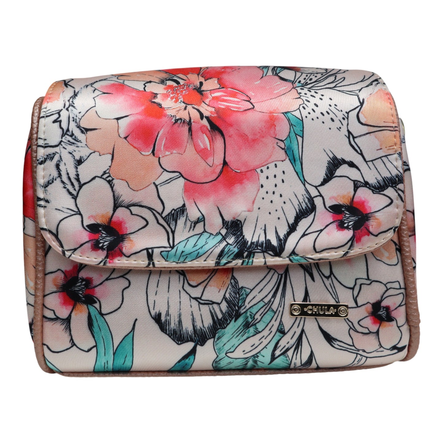 Mini Baul - Flores Crema