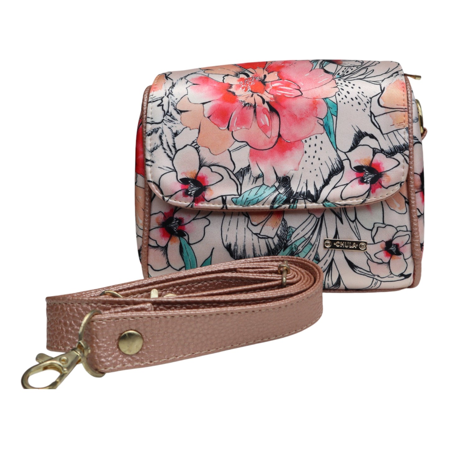 Mini Baul - Flores Crema