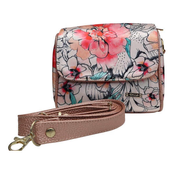 Mini Baul - Flores Crema