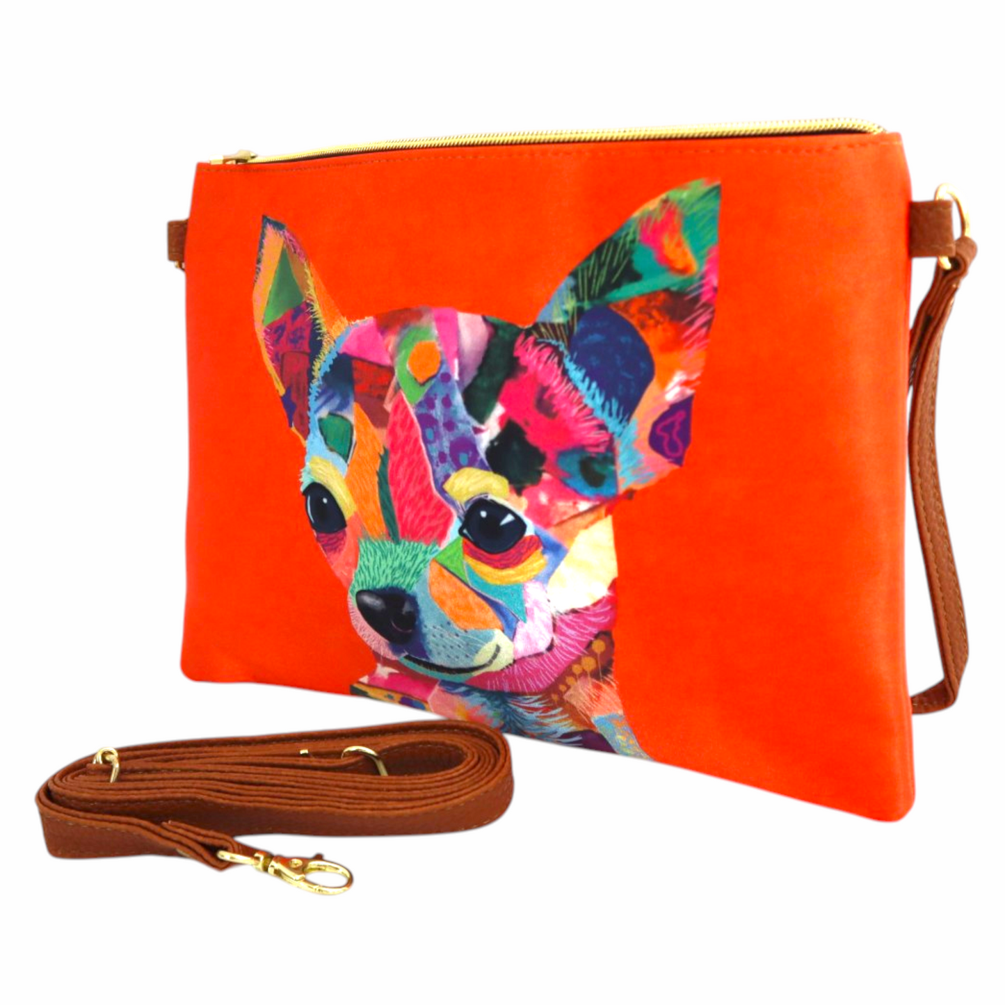 Clutch - Perrito Abstracto Naranja