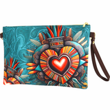 Clutch - Corazon Azteca Aqua Decorado