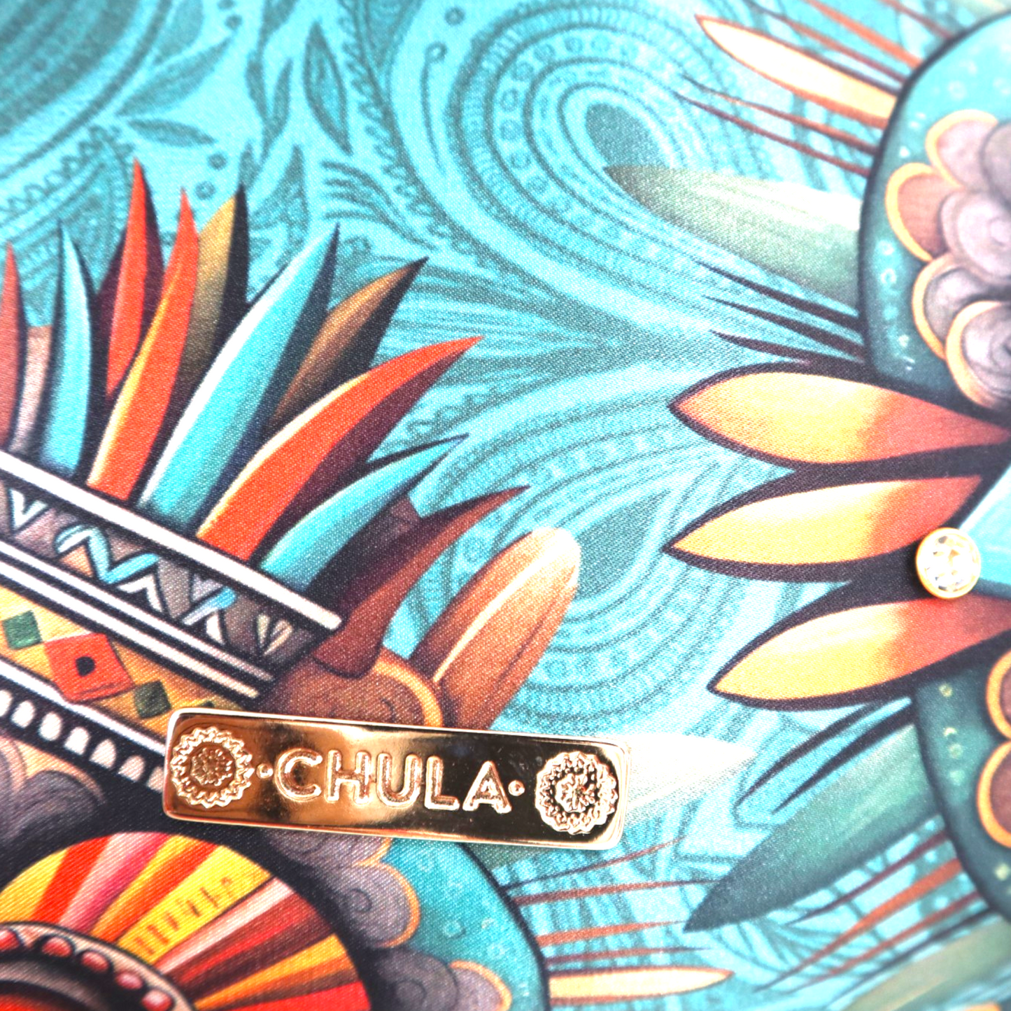 Clutch - Corazon Azteca Aqua Decorado