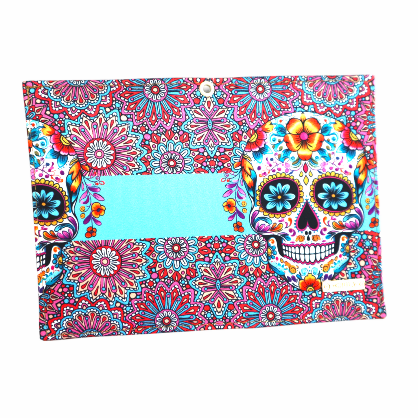 Porta Pasaporte - Calavera Azul