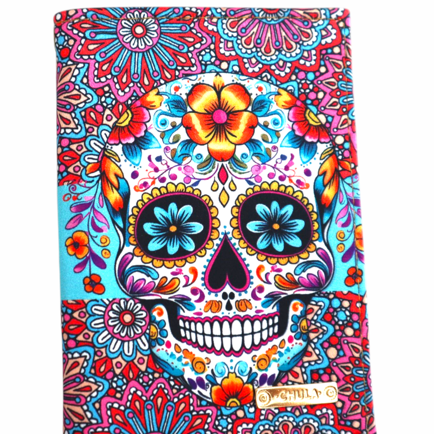 Porta Pasaporte - Calavera Azul