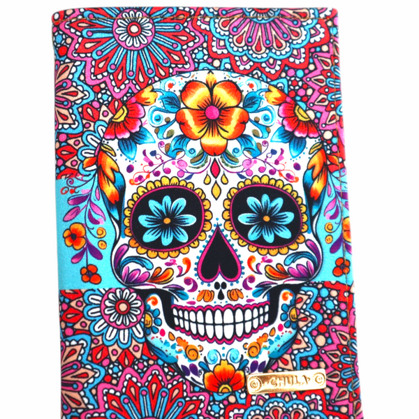 Porta Pasaporte - Calavera Azul