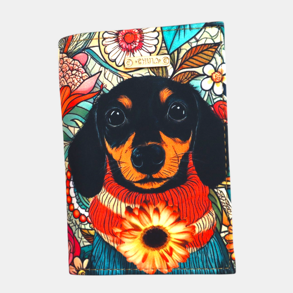 Porta Pasaporte - Perrito Otoñal