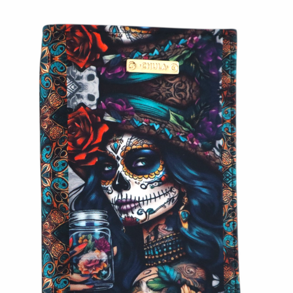 Porta Pasaporte - Catrina de Epoca Decorado