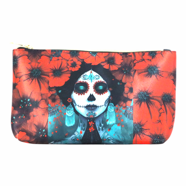 Makeup Bag - Catrina Ojos Azules Decorado
