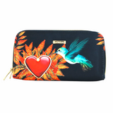 Billetera Doble Zipper - Colibri Corazon