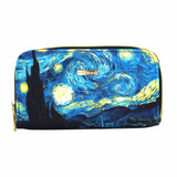 Billetera Doble Zipper - Noche Estrellada