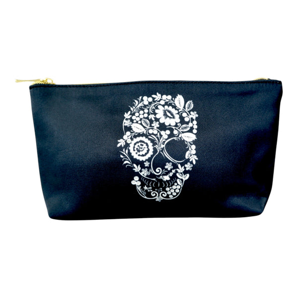 Makeup Bag - Skull Flower