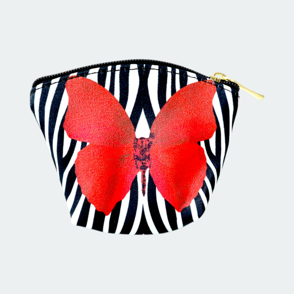 Monedero - Cebra Red Butterfly
